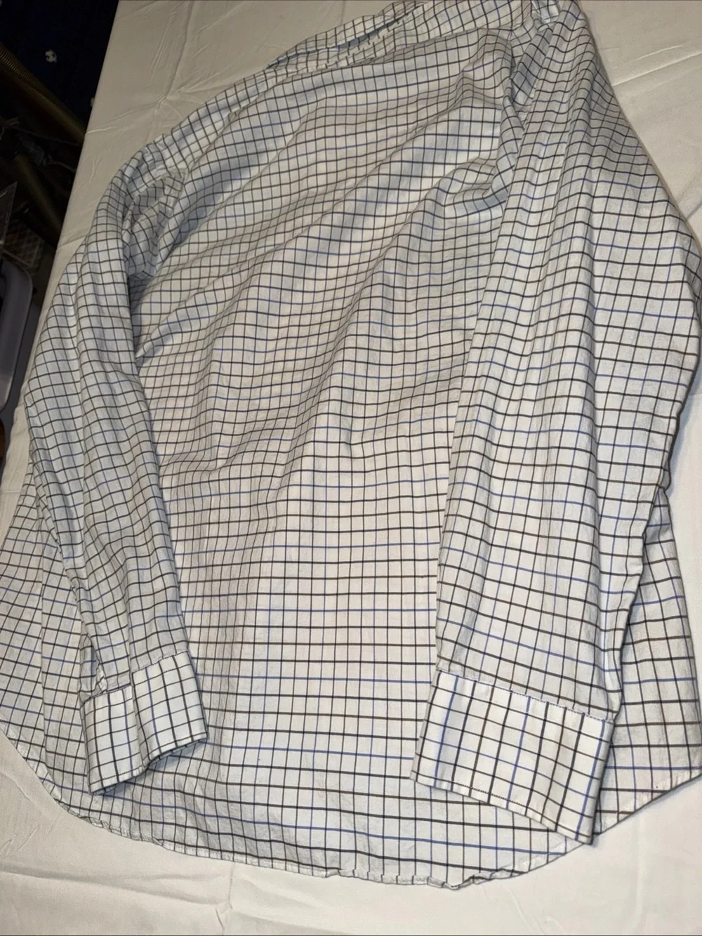Polo by Ralph Lauren White Shirt with Blue Windowpane Check
